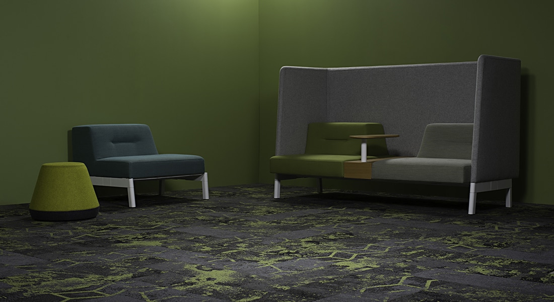 Lounge Fossil & Misty Pure Planks - A carpet tile collection by signature floor coverings | Order custom carpet samples for your carpet flooring project | commercial flooring with carpet planks