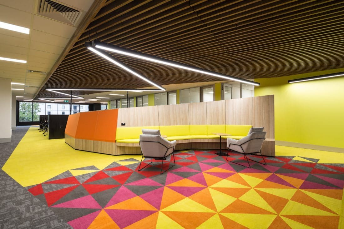 Education design with shapes flooring | carpet tiles