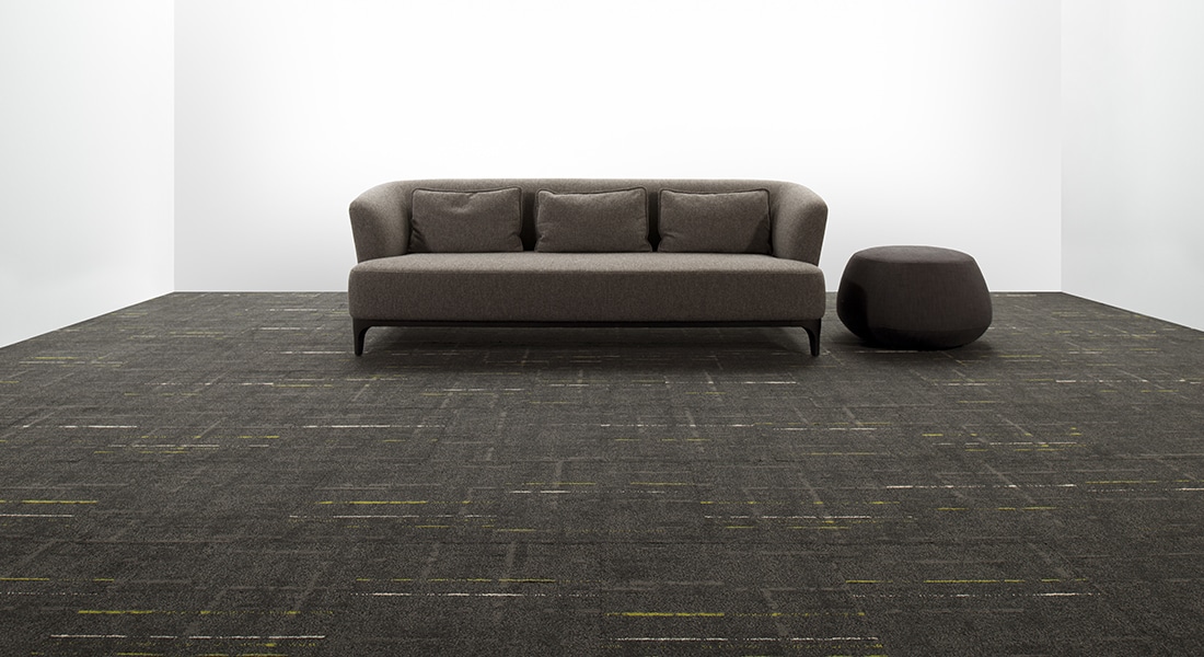 Strike carpet tiles Graphite Pistachio 302 by Signature Floor Coverings