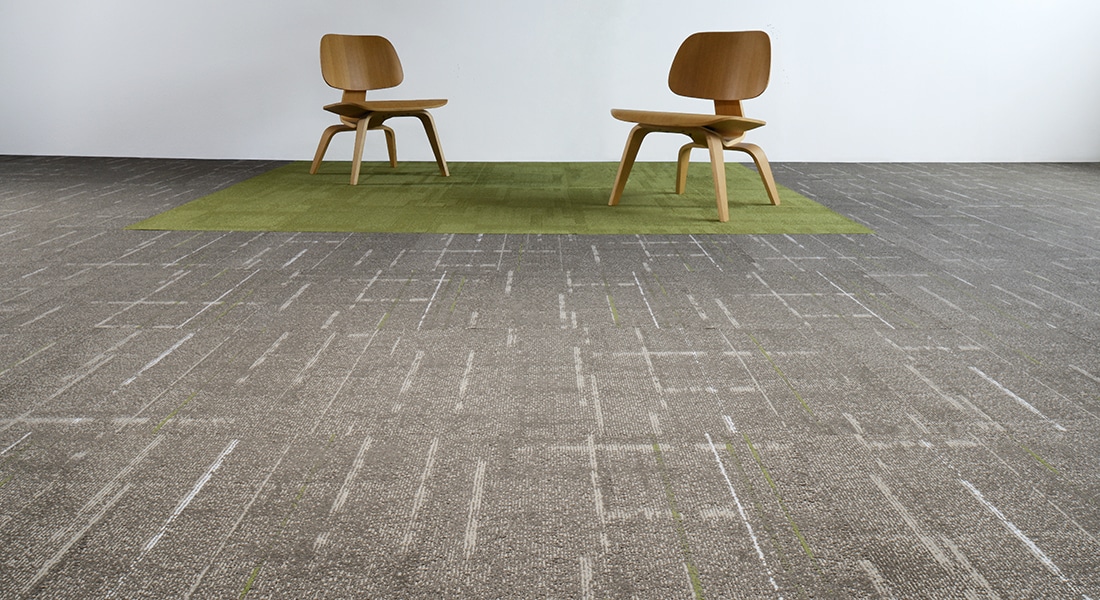 Strike Carpet Tiles Ecru Pistachio 102 | Commercial Office Flooring by Signature Floor Coverings