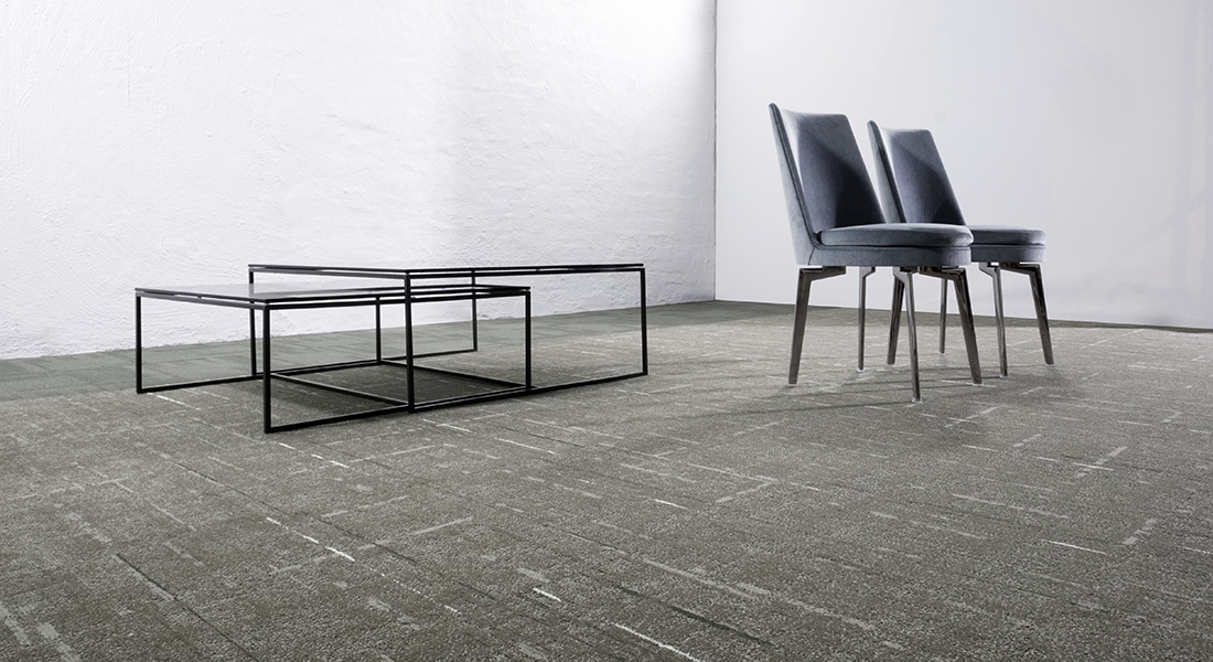 Commercial Strike carpet tiles Platinum Smokey 675 by Signature Floors