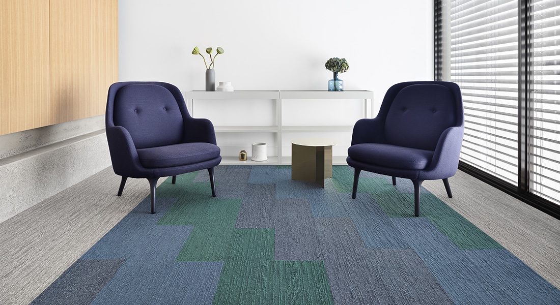 Malmo: Anneli 700, Norse: Jakob 108, Bergen 105 and Tait 102 - Norse Carpet Tiles for Commercial Flooring in Australia by Signature Floors | Oslo Planks Commercial Carpet Tiles & Carpet Planks | commercial office flooring | Top flooring companies with carpet tiles Melbourne