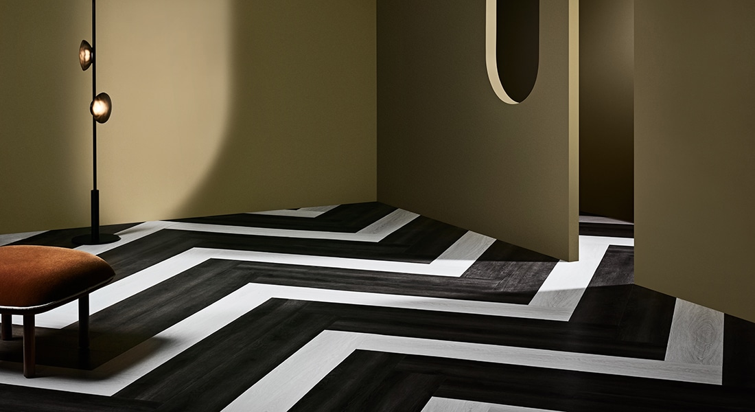 black and white lvt flooring