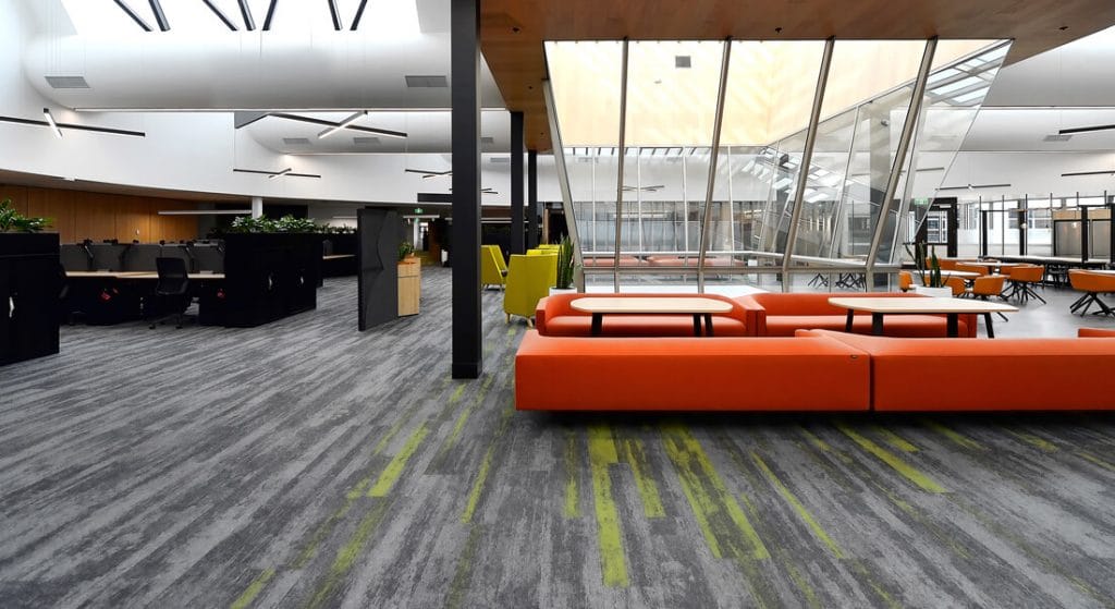 choices for office flooring| commercial flooring for education | fusion carpet planks by Signature Floors