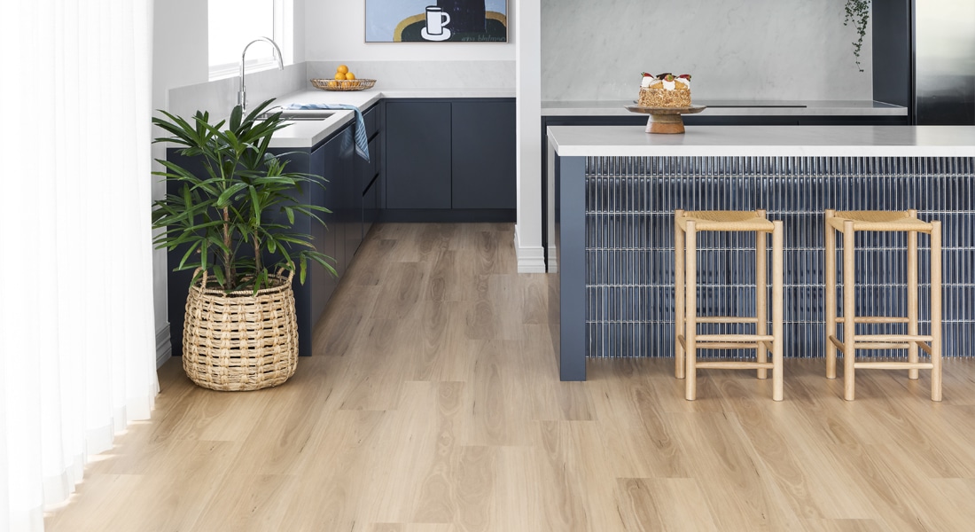 Newhaven Blackbutt Vinyl Planks | Timbarra Vinyl Planks | Signature Floors - Vinyl Plank Flooring | Light Brown Vinyl Wood Planks | Wooden Flooring with a Vinyl Planks' sustainability | Blackbutt Flooring